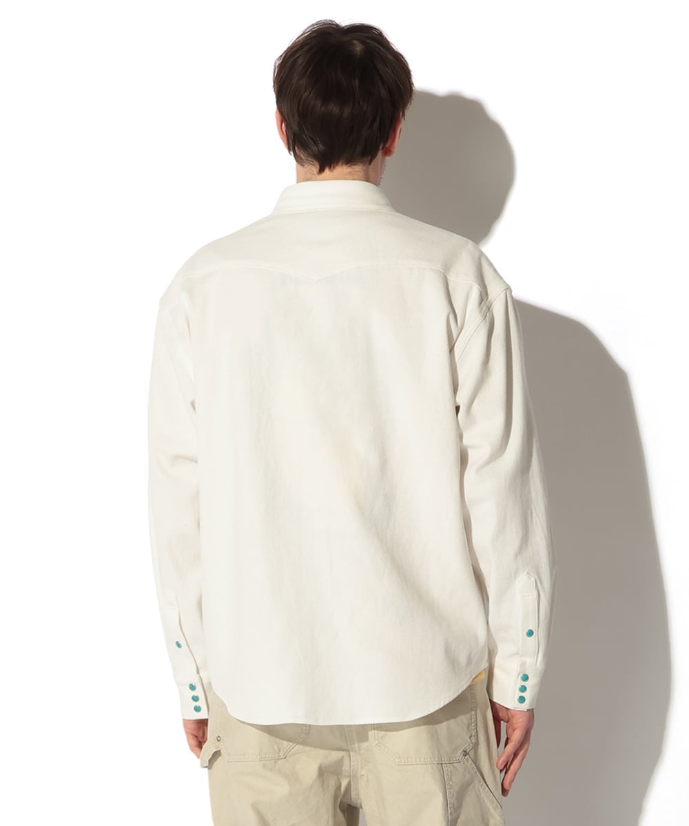 ホワイト ウエスタンシャツ