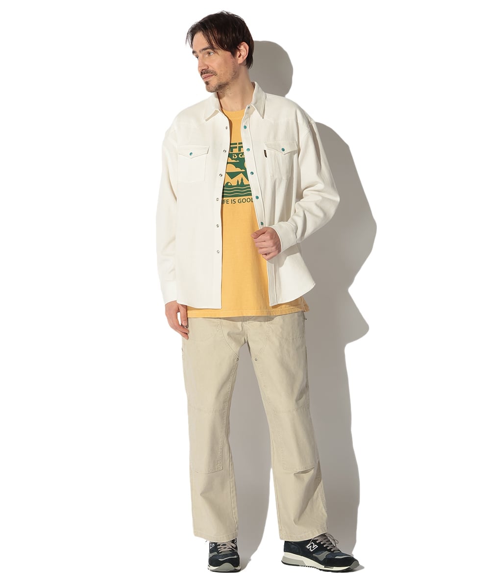 ホワイト ウエスタンシャツ