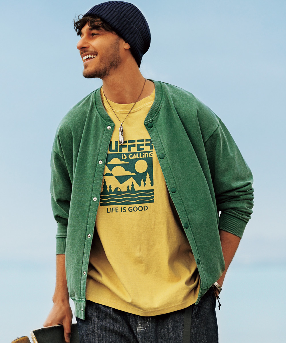 ピグメント プリントTシャツ