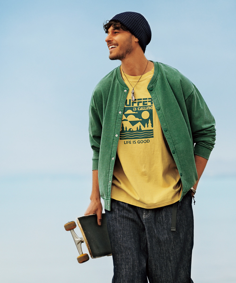 ピグメント プリントTシャツ