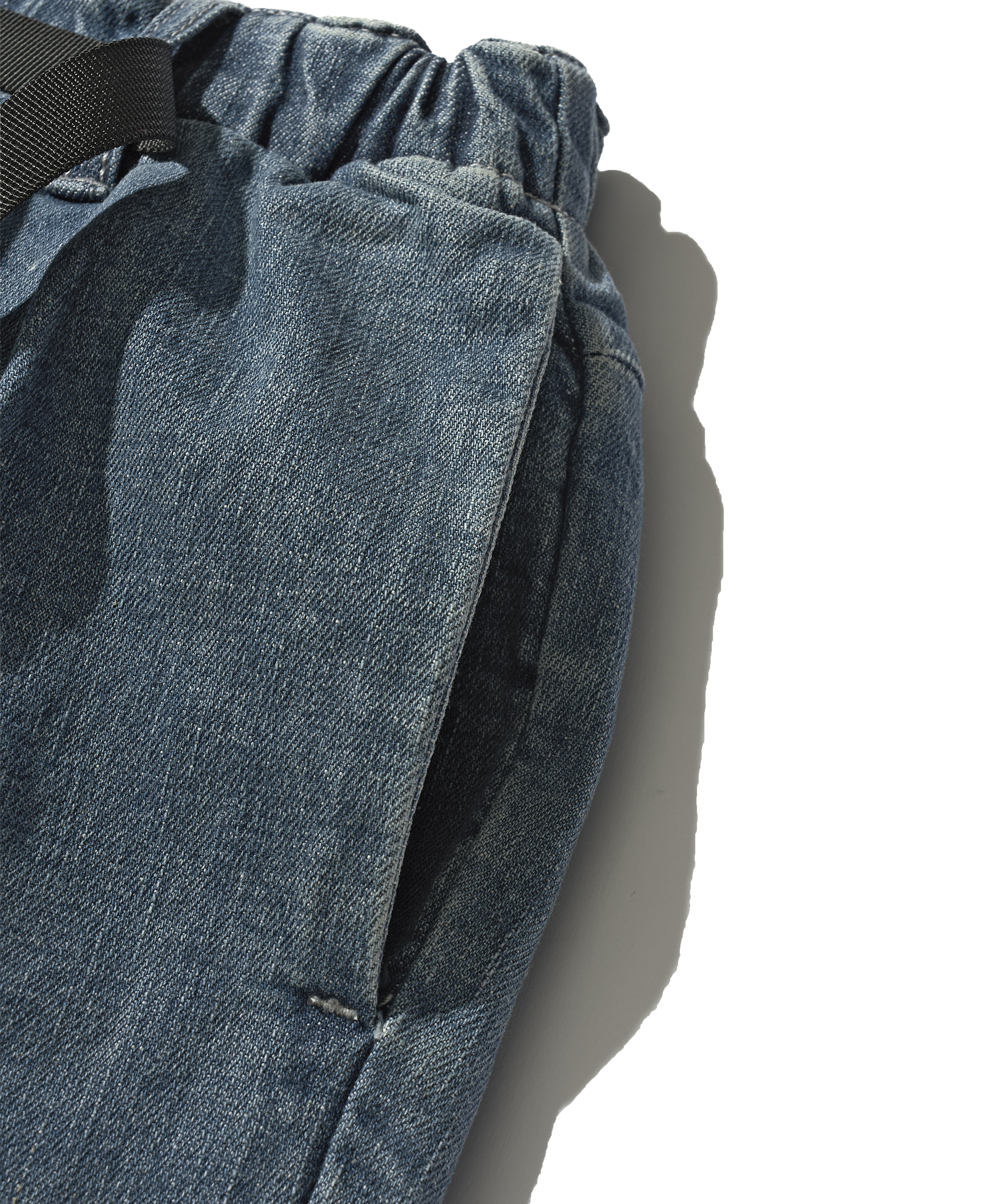 リネンブレンド ストレッチデニムパンツ