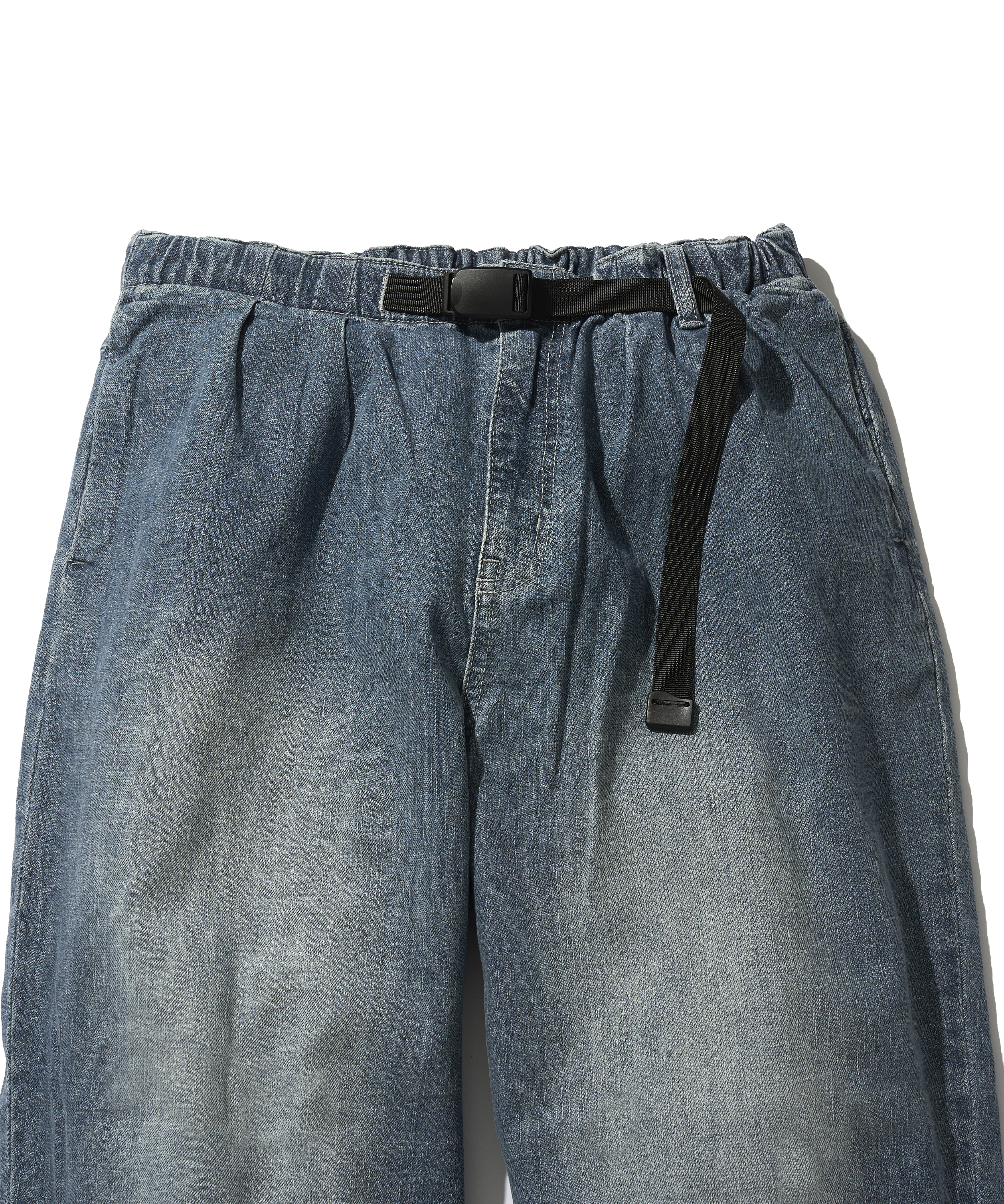 リネンブレンド ストレッチデニムパンツ