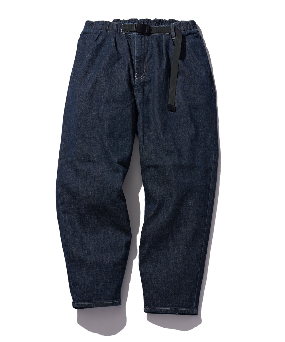 リネンブレンド ストレッチデニムパンツ