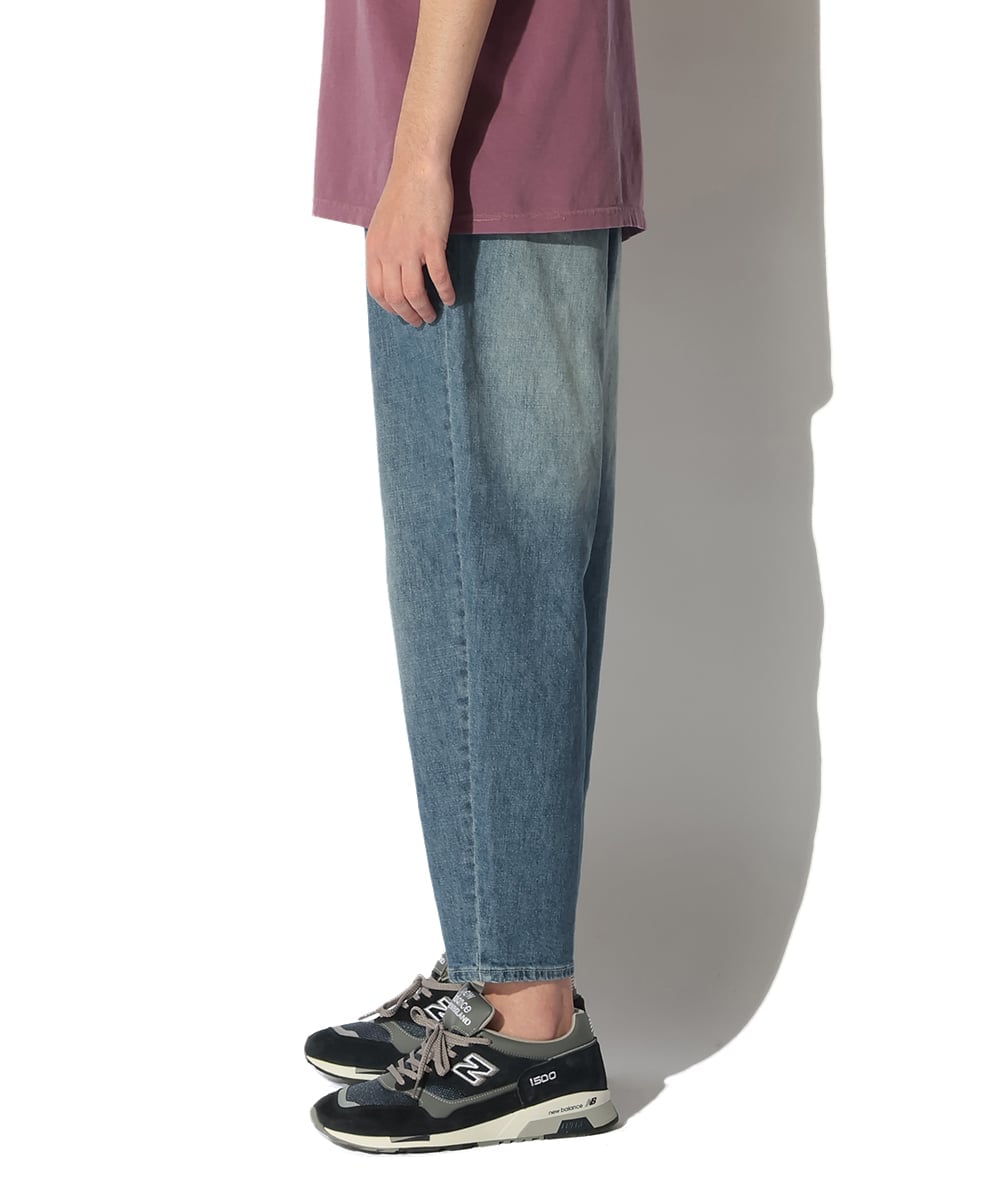 リネンブレンド ストレッチデニムパンツ