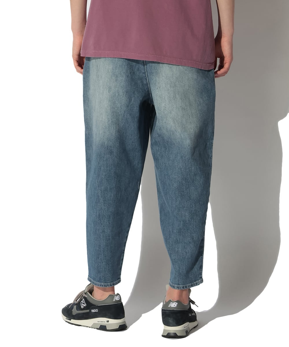 リネンブレンド ストレッチデニムパンツ