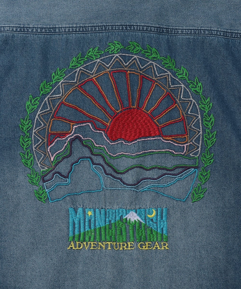 エンブロイダリー デニムシャツ