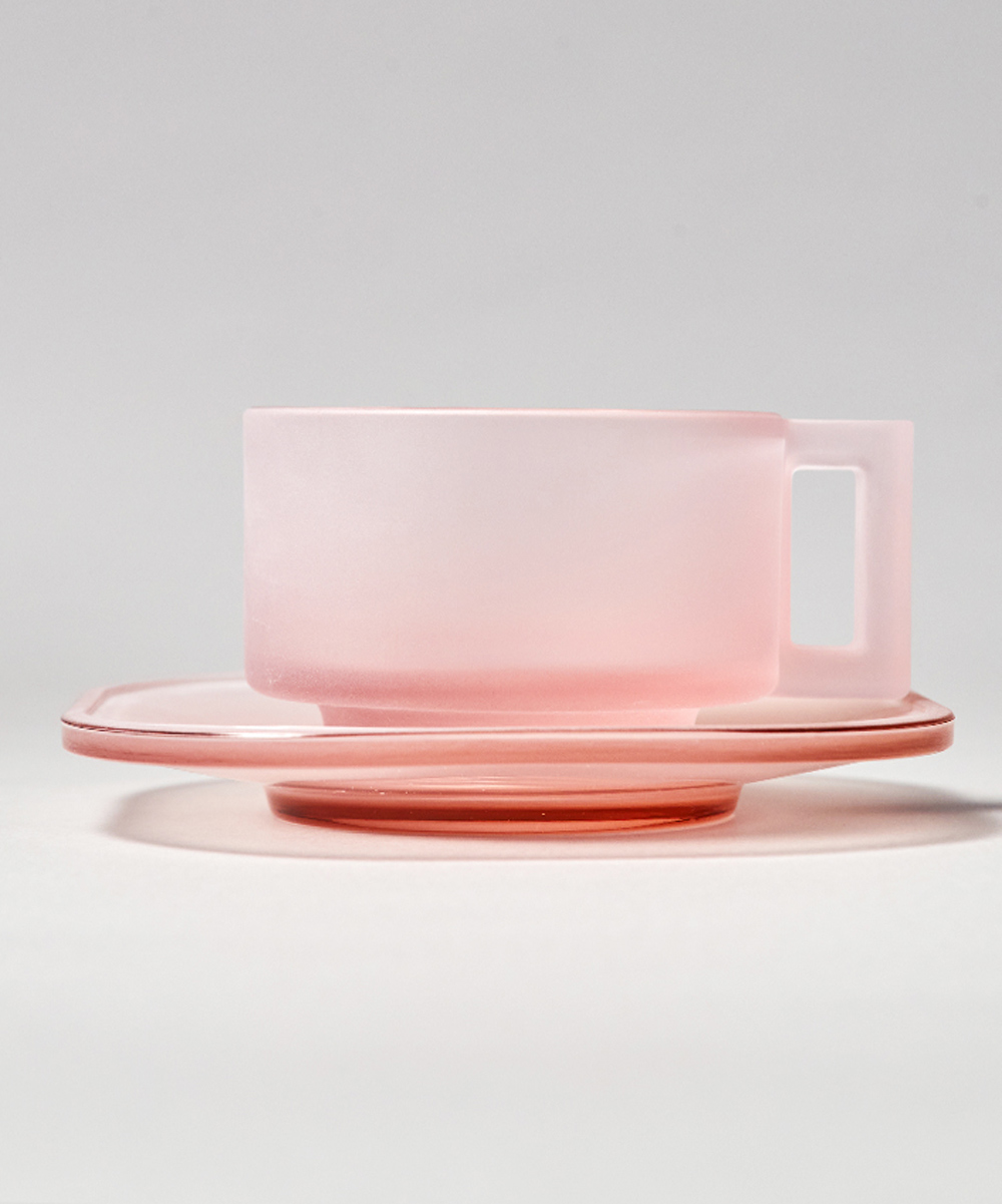カップ＆ソーサー ピンクフロスト