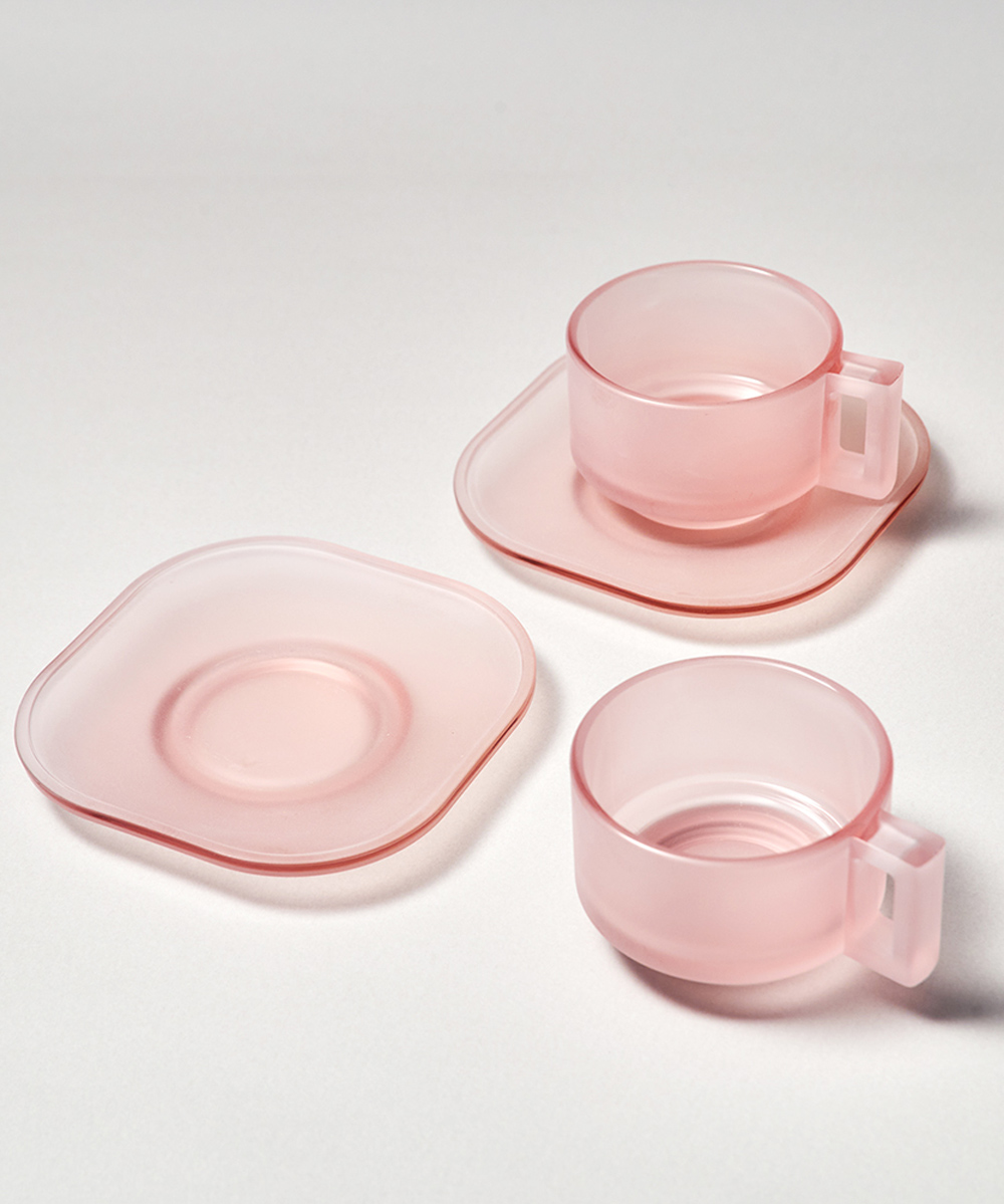 カップ＆ソーサー ピンクフロスト