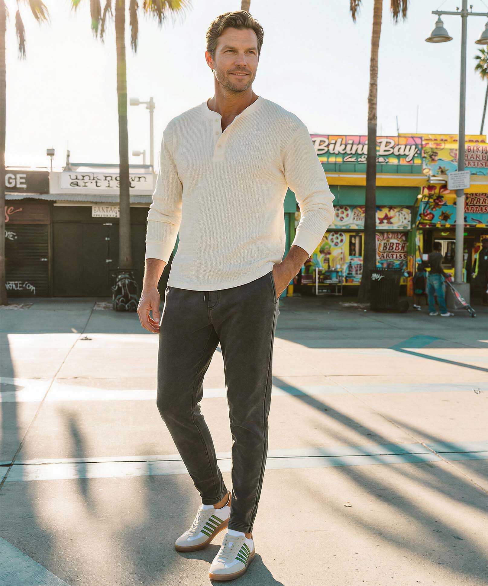 限定 テイパード 裾ジップ スウェット イージーパンツ