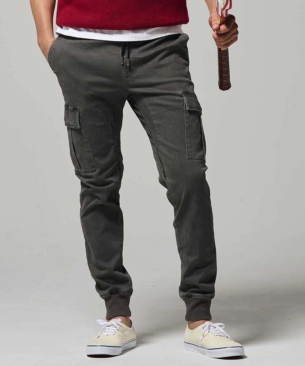 限定 カーゴリブイージーパンツ