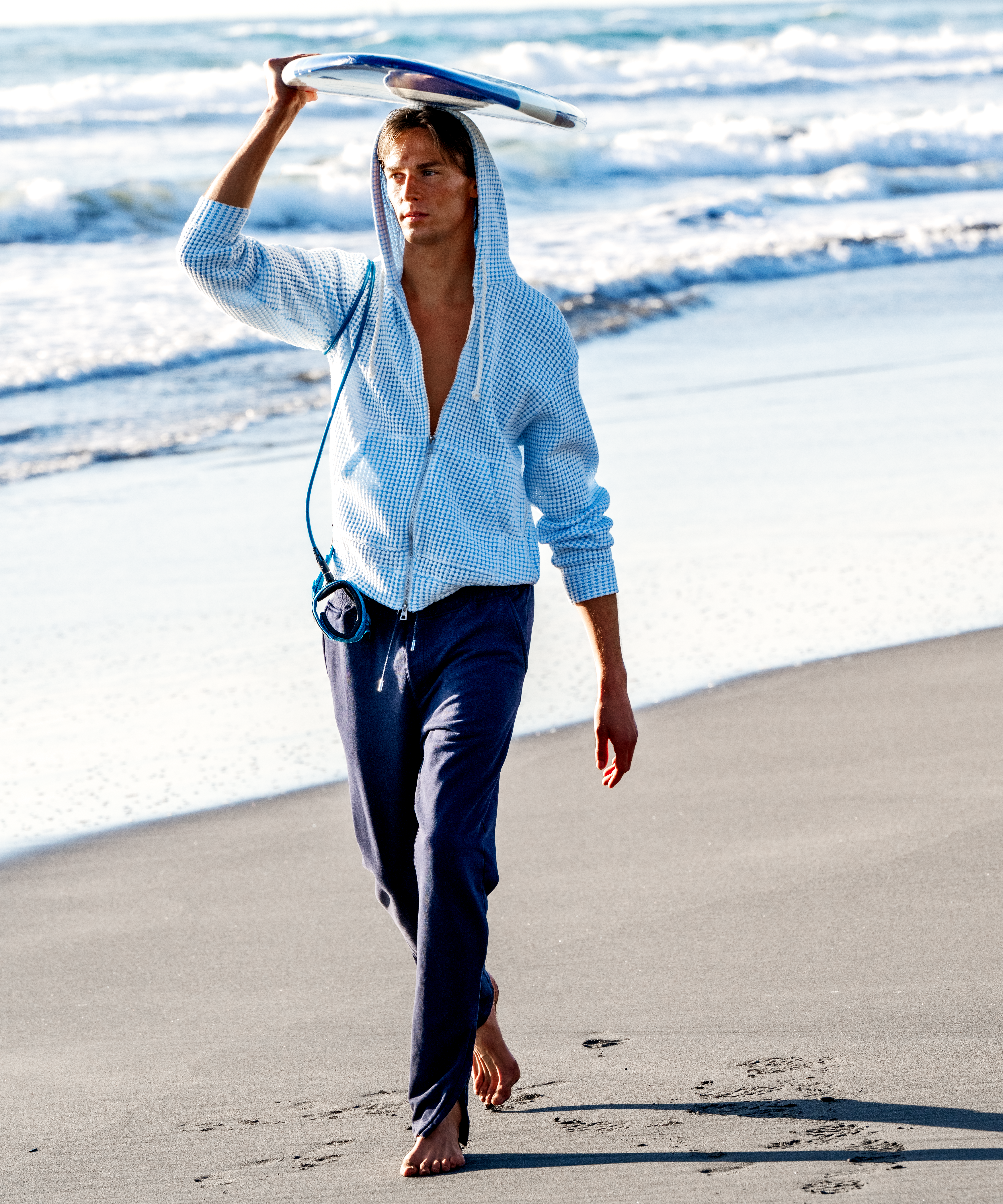 限定 テイパード 裾ジップ スウェット イージーパンツ