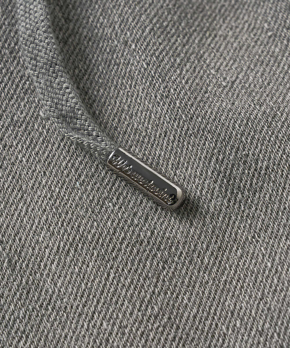 限定 イージー デニムパンツ 裾リブ テイパード