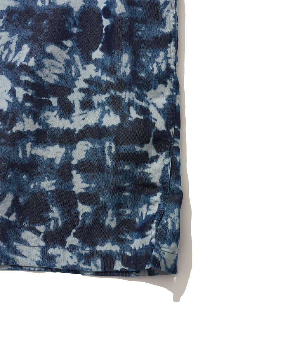 EREN/エレン インディゴ タイダイ オープンカラーシャツ