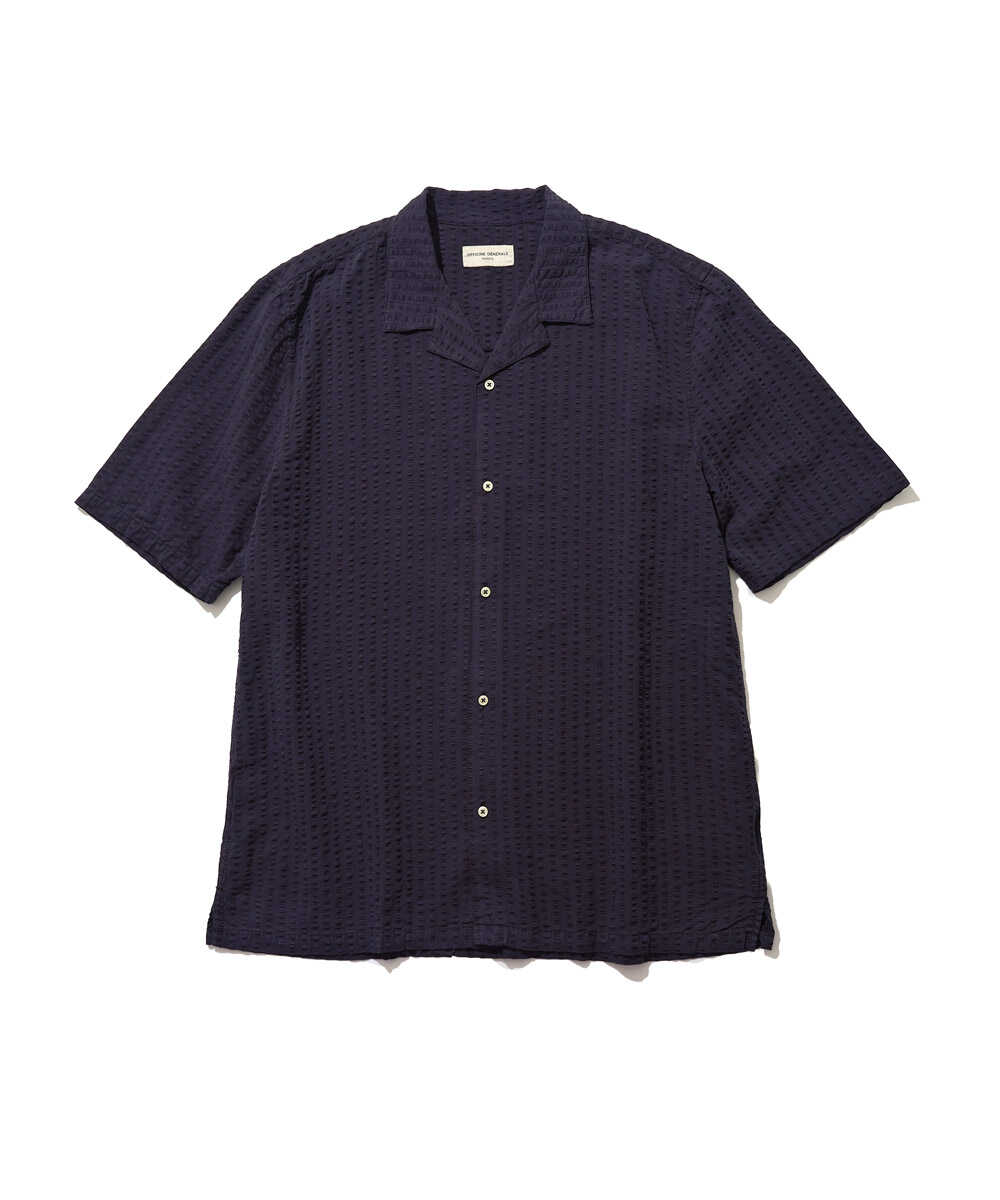 EREN/エレン シアサッカー オープンカラーシャツ