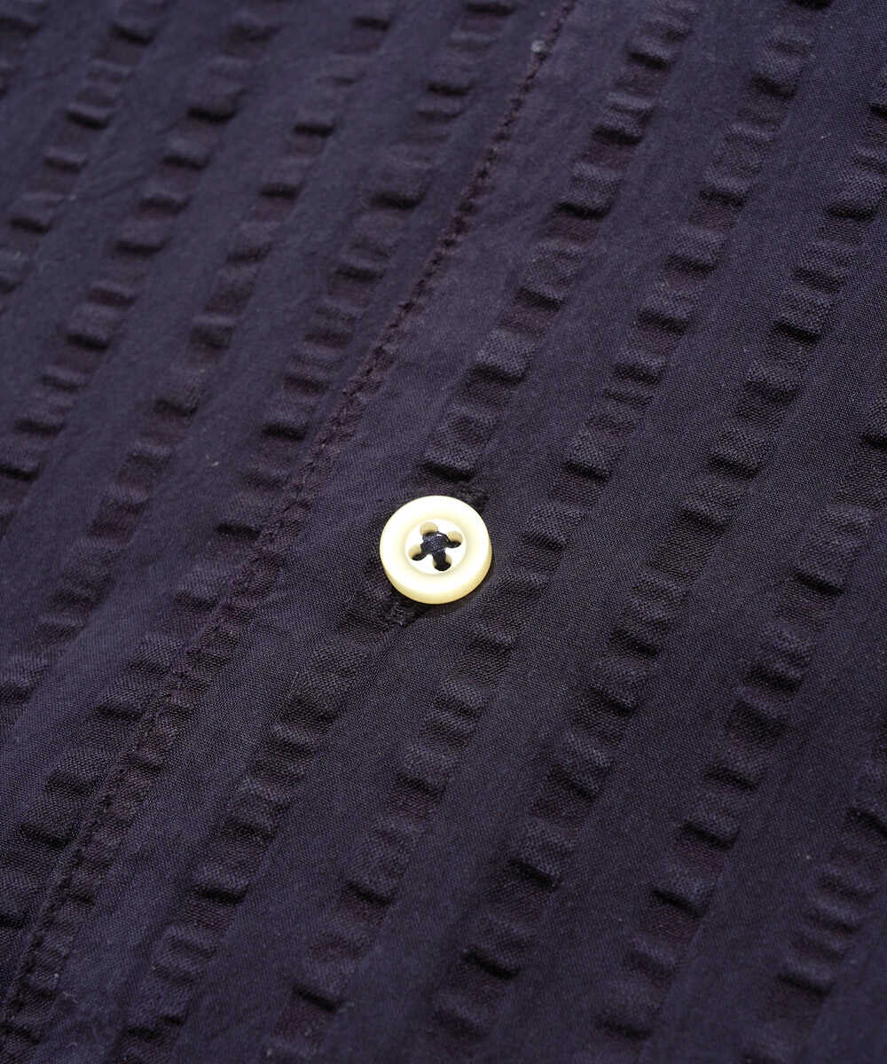 EREN/エレン シアサッカー オープンカラーシャツ