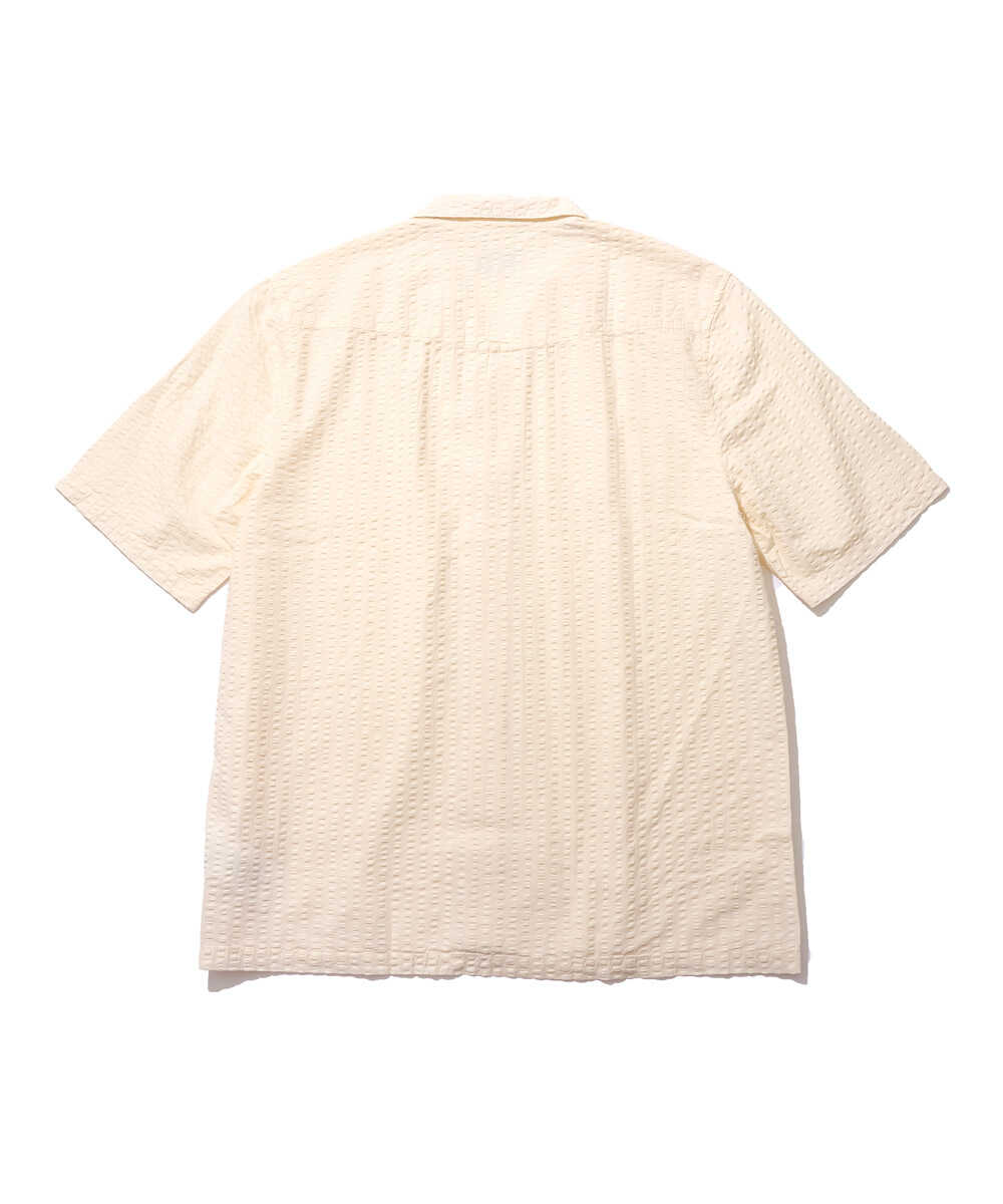 EREN/エレン シアサッカー オープンカラーシャツ