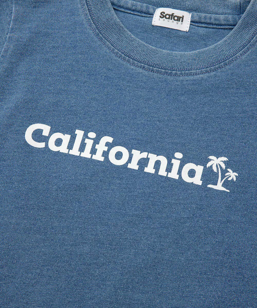 限定 “カリフォルニア”インディゴ クルーネック キッズ用Tシャツ