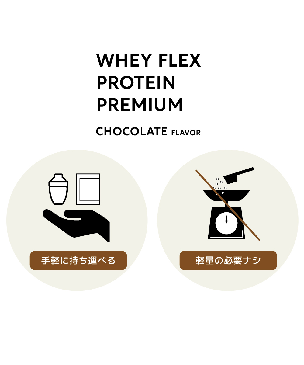 WHEY FLEX PROTEIN PREMIUM ホエイフレックスプロテインプレミアム チョコ 27g×14包入