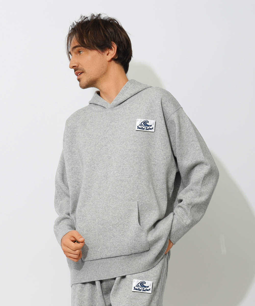 別注限定 ピュアカシミヤ ニットプルオーバーパーカ