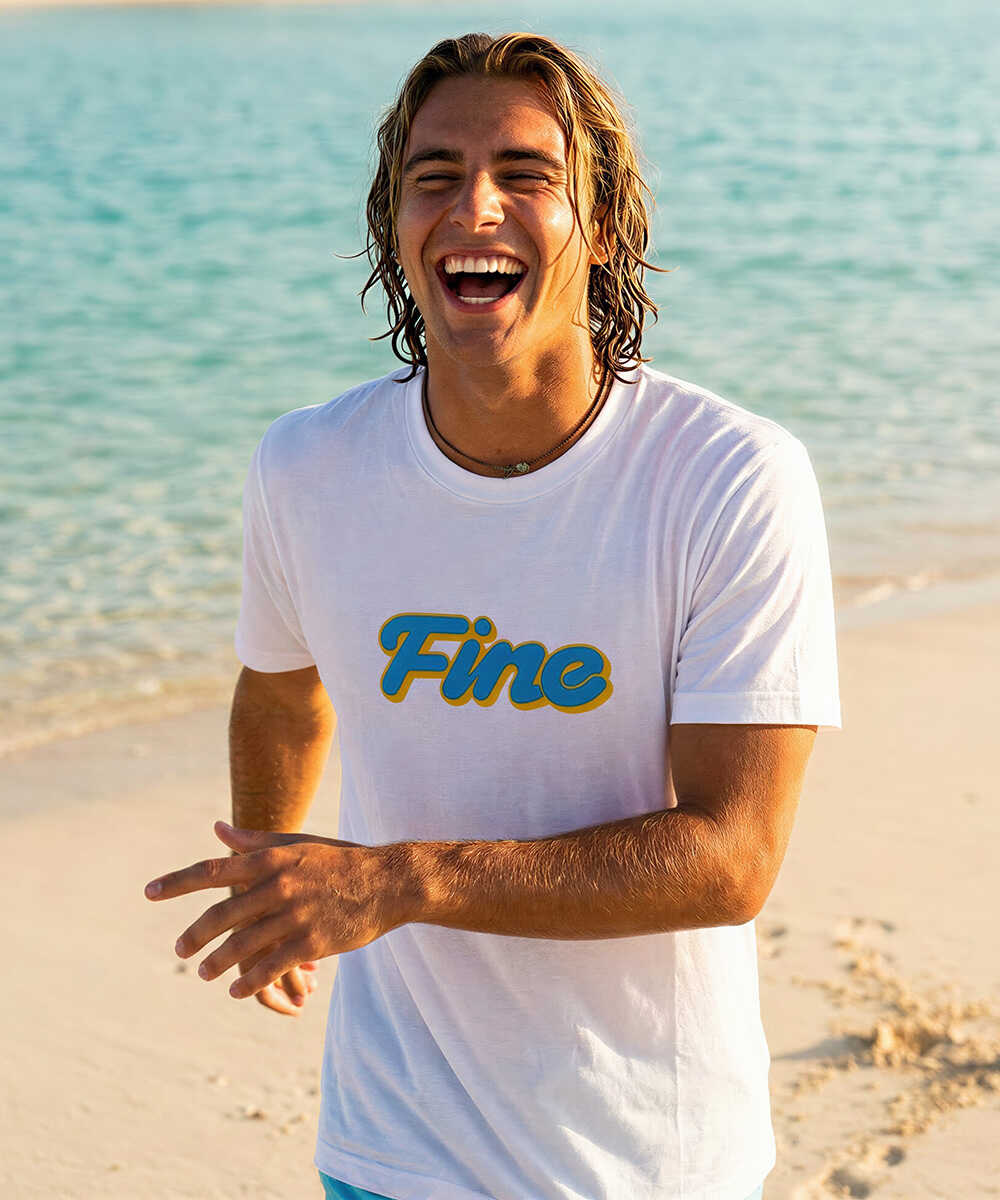 限定 Fine/ファイン フロントロゴプリントTシャツ