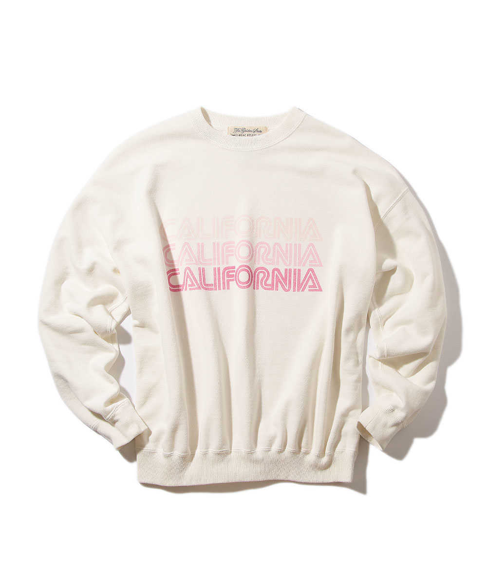 【別注・限定商品】“カリフォルニア”クルーネックスウェットシャツ ホワイト