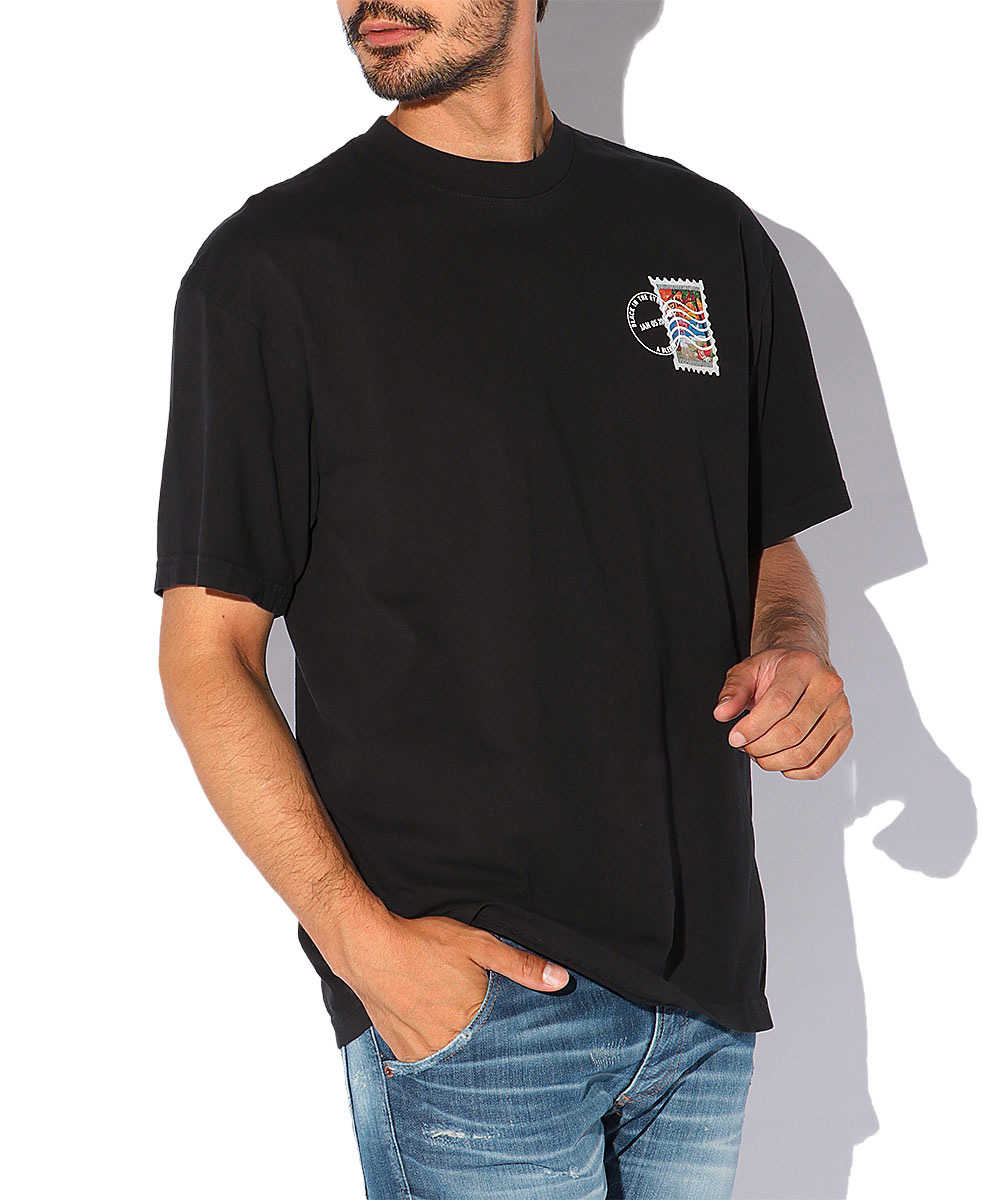 製品染めスタンププリントクルーネックtシャツ A Blends エイブレンズ 雑誌safariの公式オンラインショップ Safari Lounge