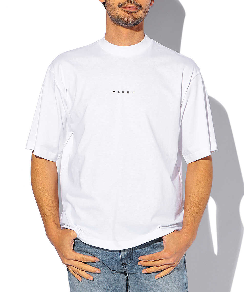 センターロゴプリントクルーネックTシャツ | MARNI (マルニ) | 雑誌 