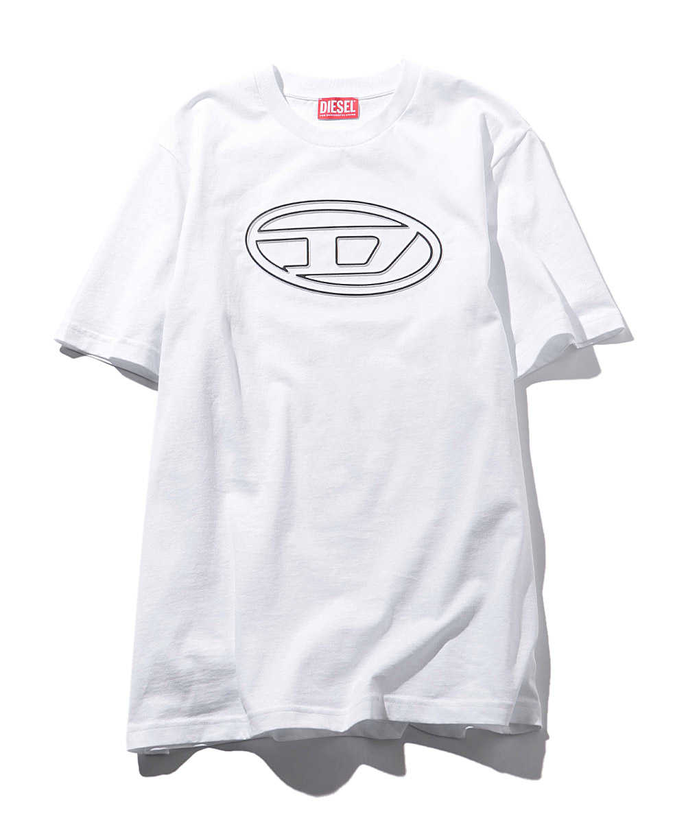 ビッグ“D”ロゴクルーネック Tシャツ ホワイト