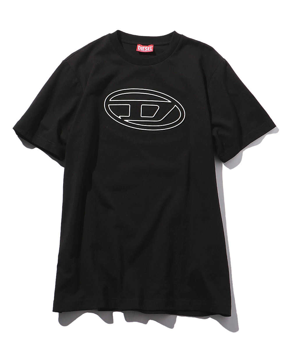 ビッグ“D”ロゴクルーネック Tシャツ ブラック