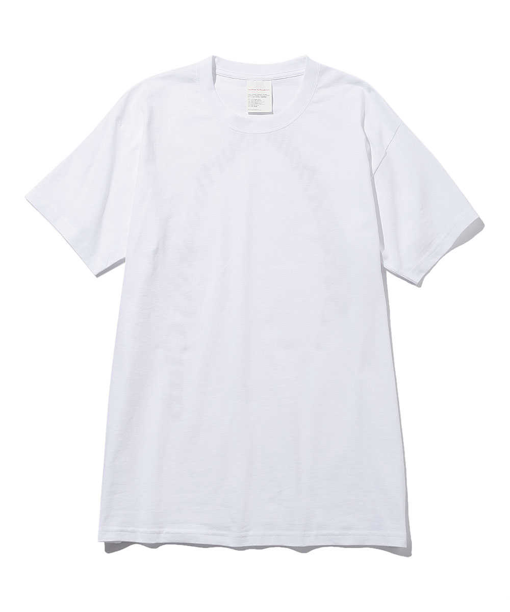 バックロゴプリントクルーネックTシャツ ホワイト