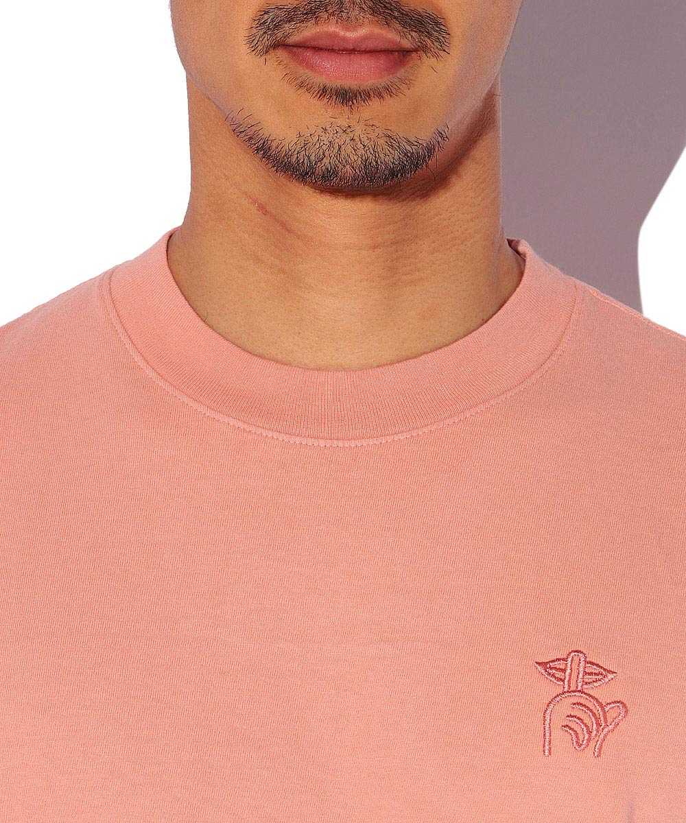 ロゴ刺繍コットンクルーネックTシャツ