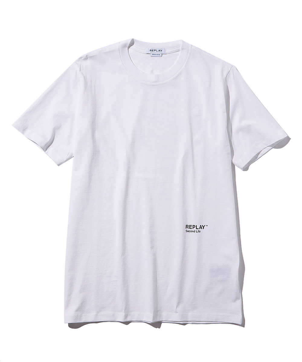 オーガニックコットンジャージークルーネックTシャツ ホワイト