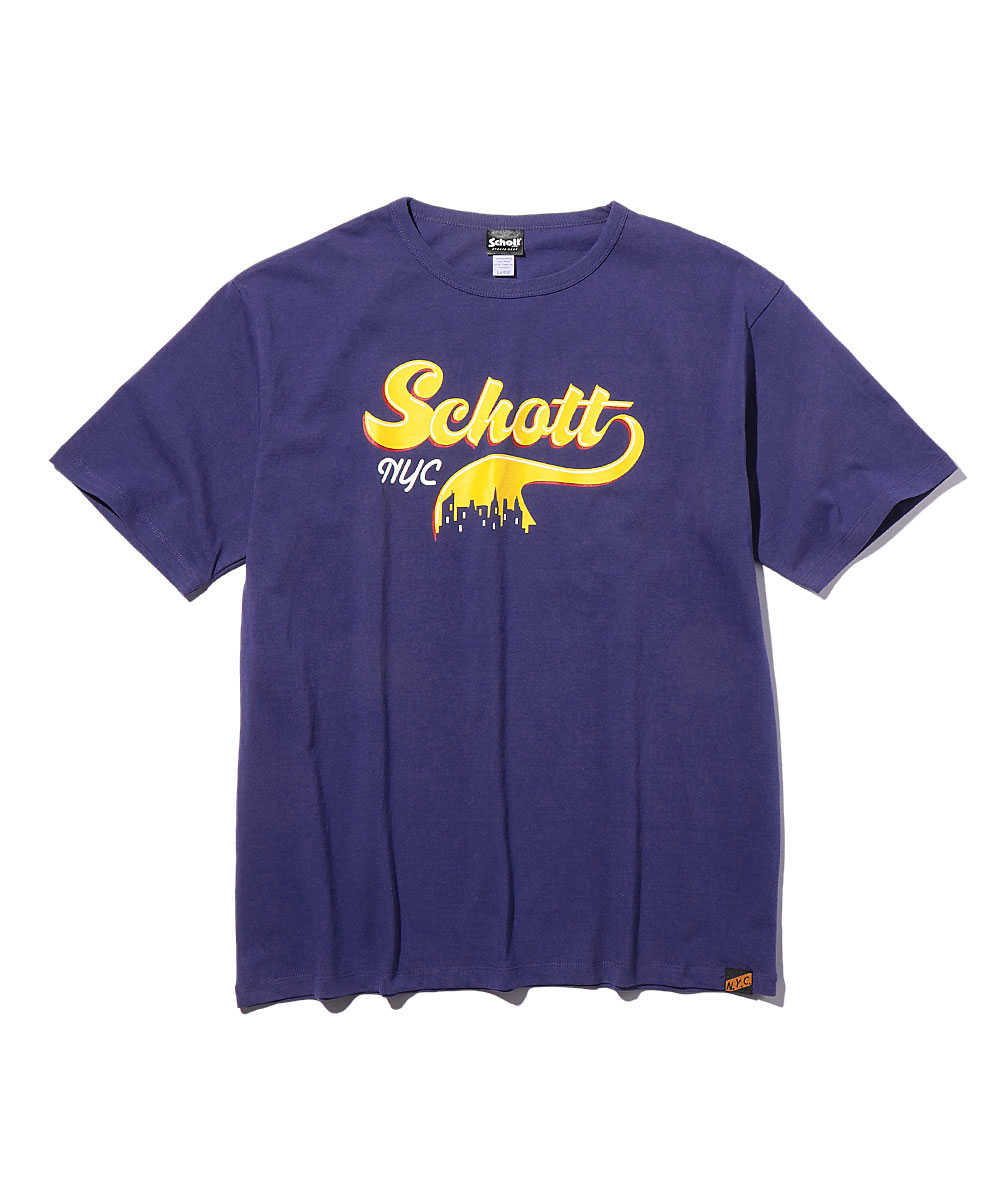 ダウンタウンロゴプリントクルーネックTシャツ | SCHOTT (ショット) | 雑誌Safariの公式オンラインショップ | Safari