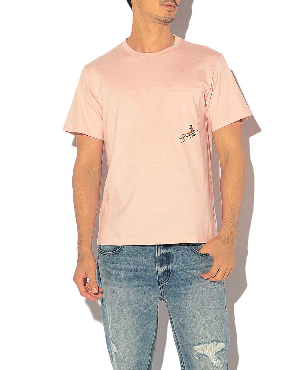 バックプリントクルーネックTシャツ