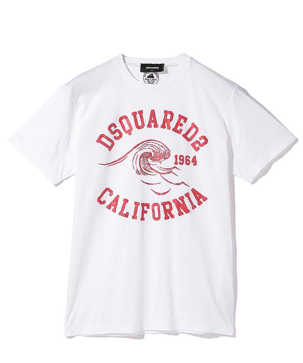 “カリフォルニア”フロントロゴクルーネックTシャツ