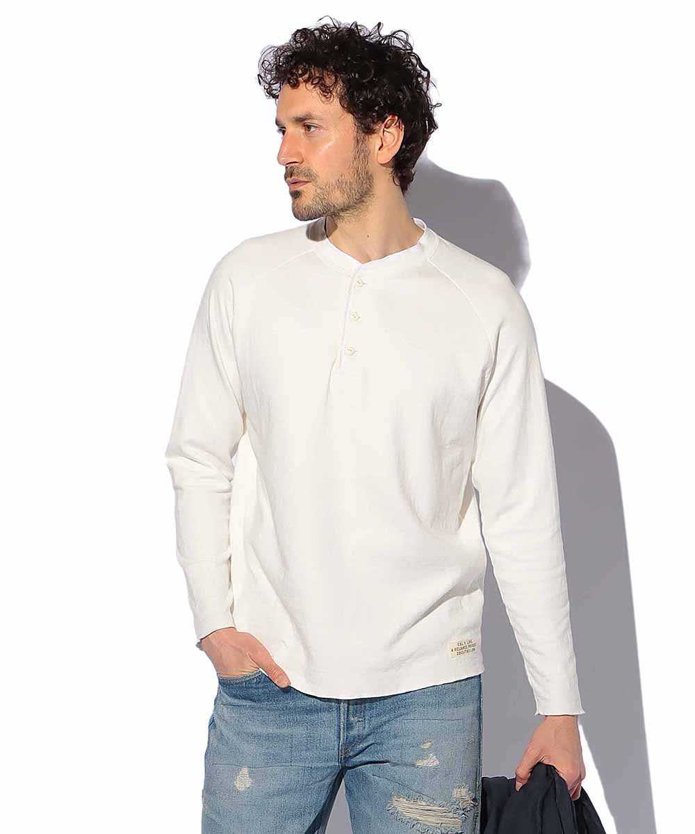 【4月上旬入荷予定 別注・限定商品】コットンヘンリーネックロングスリーブカットソー