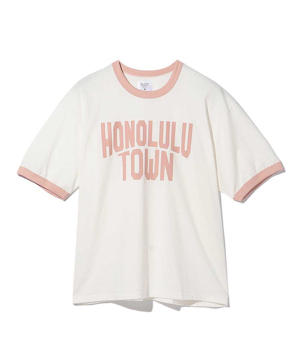 別注限定 HONOLULU TOWN/ホノルルタウン リンガーTシャツ