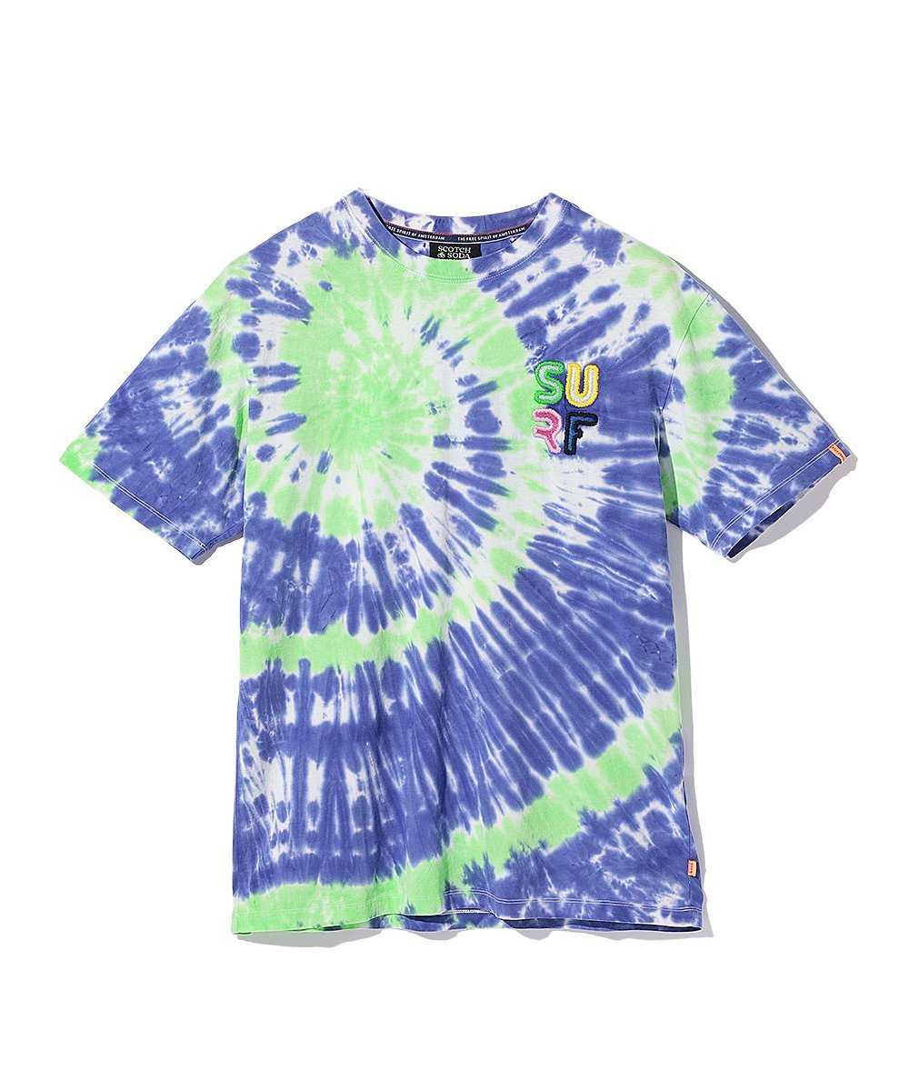 タイダイ柄ロゴクルーネックTシャツ