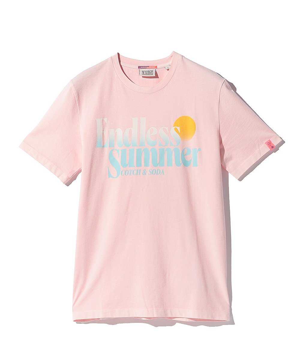 コットンアートワーククルーネックTシャツ