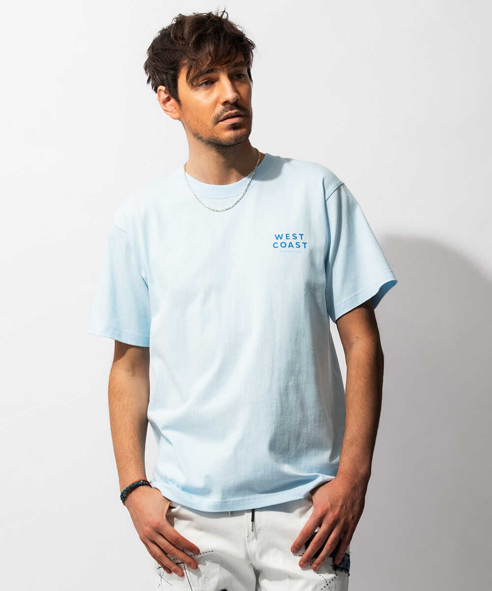 限定 バックプリントクルーネックTシャツ