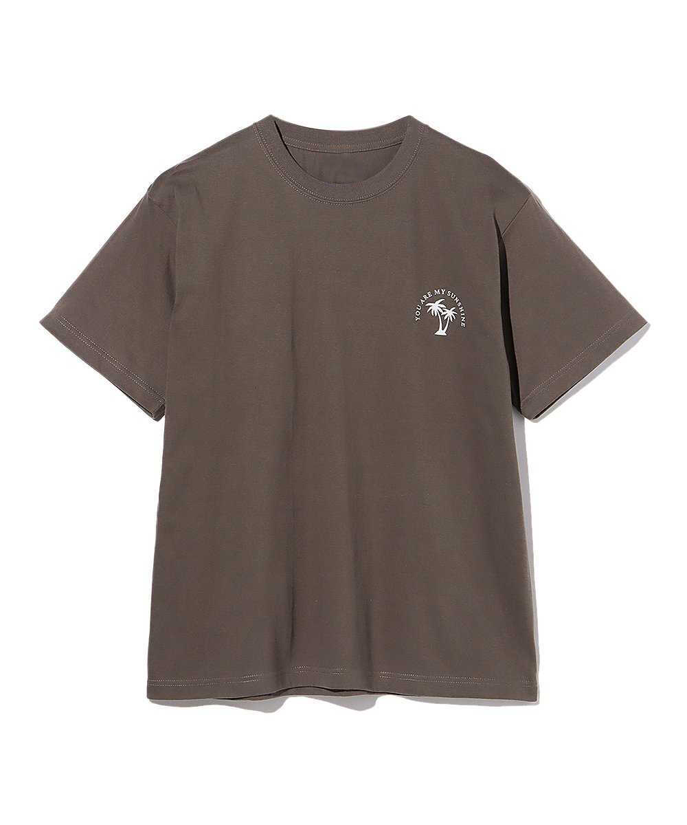 限定 胸プリントクルーネックTシャツ