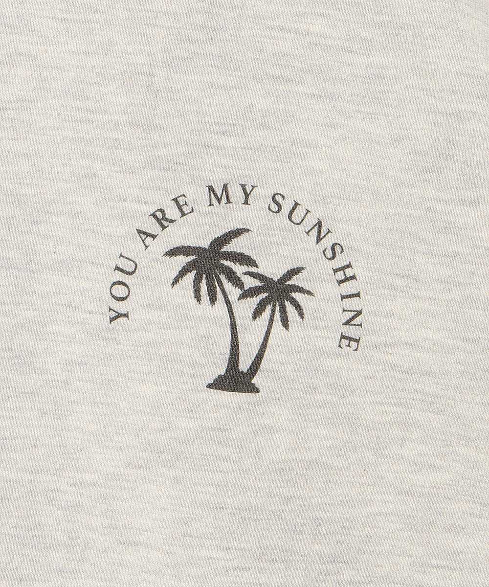 限定 胸プリントクルーネックTシャツ