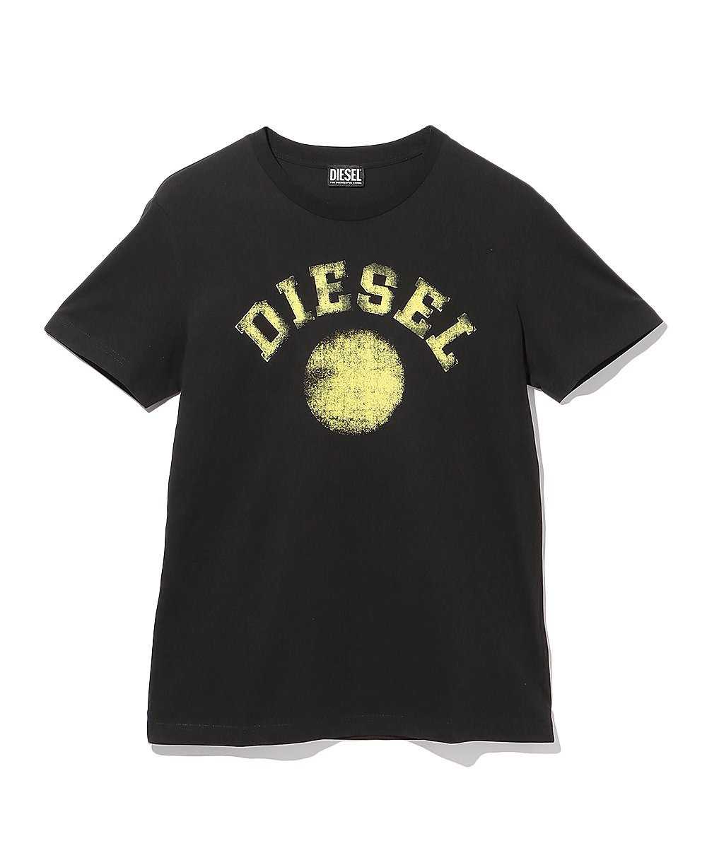 かすれプリント スリムフィットTシャツ