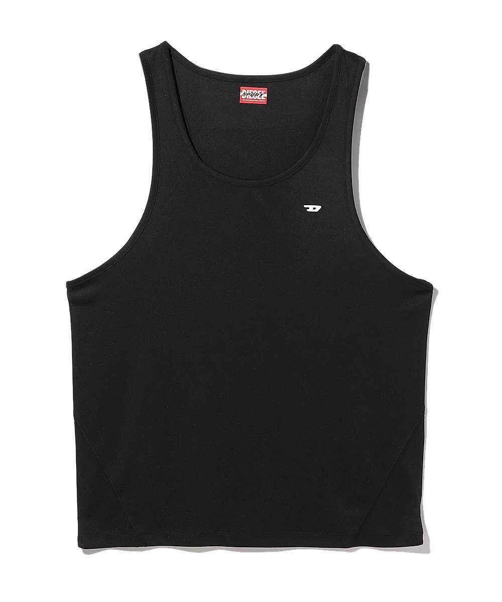 DIESEL SPORT/ディーゼル スポーツ ワンポイントDロゴ速乾メッシュタンクトップ