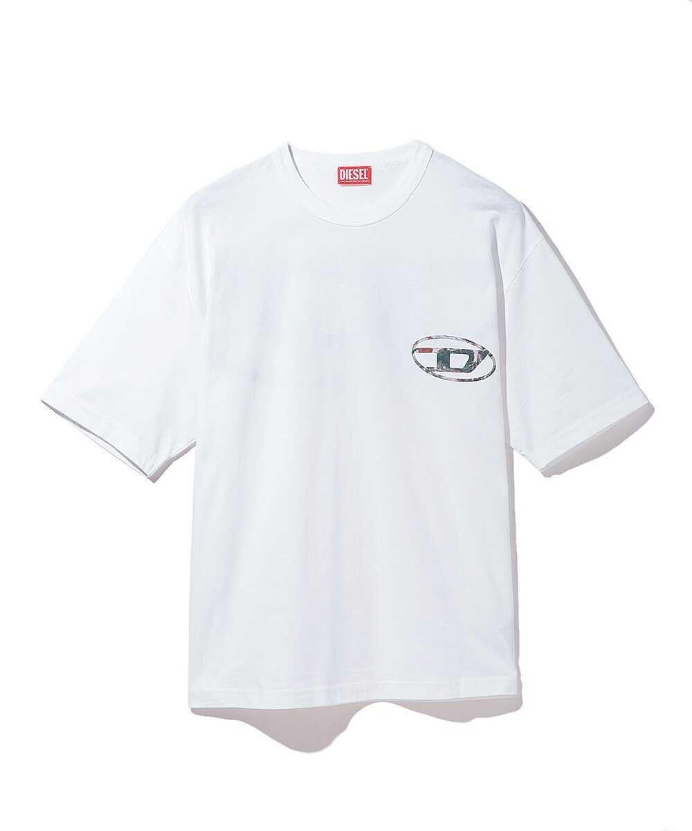 DIESEL Tシャツ デザインプリント　オーガニックコットン　ホワイト  Mメンズ