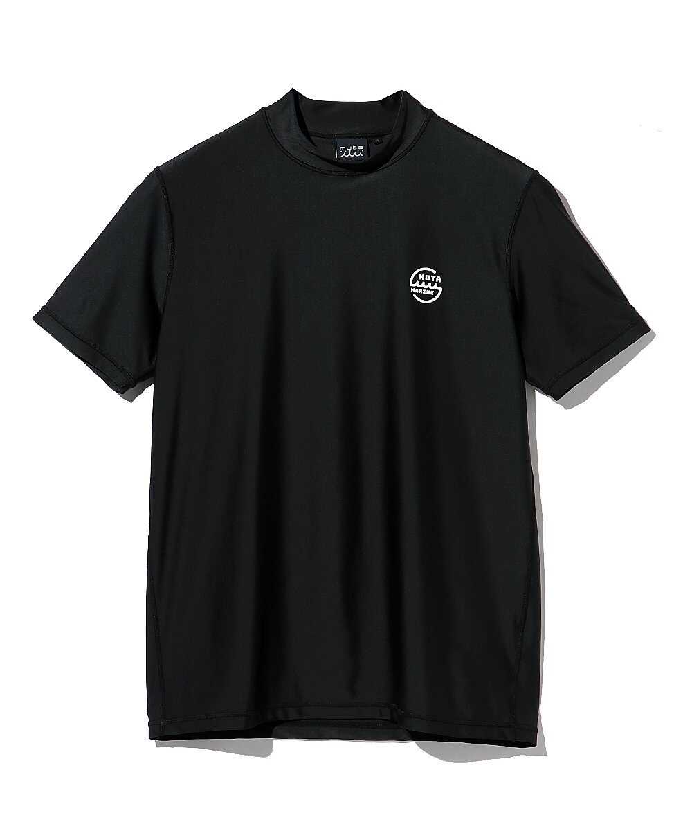 UVカットUPF50+ 吸水速乾 クールタッチ ワンポイントロゴモックネックTシャツ