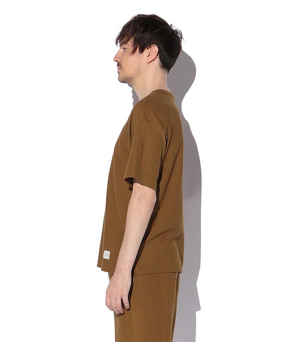 天竺 ドロップショルダー 半袖クルーネックTシャツ