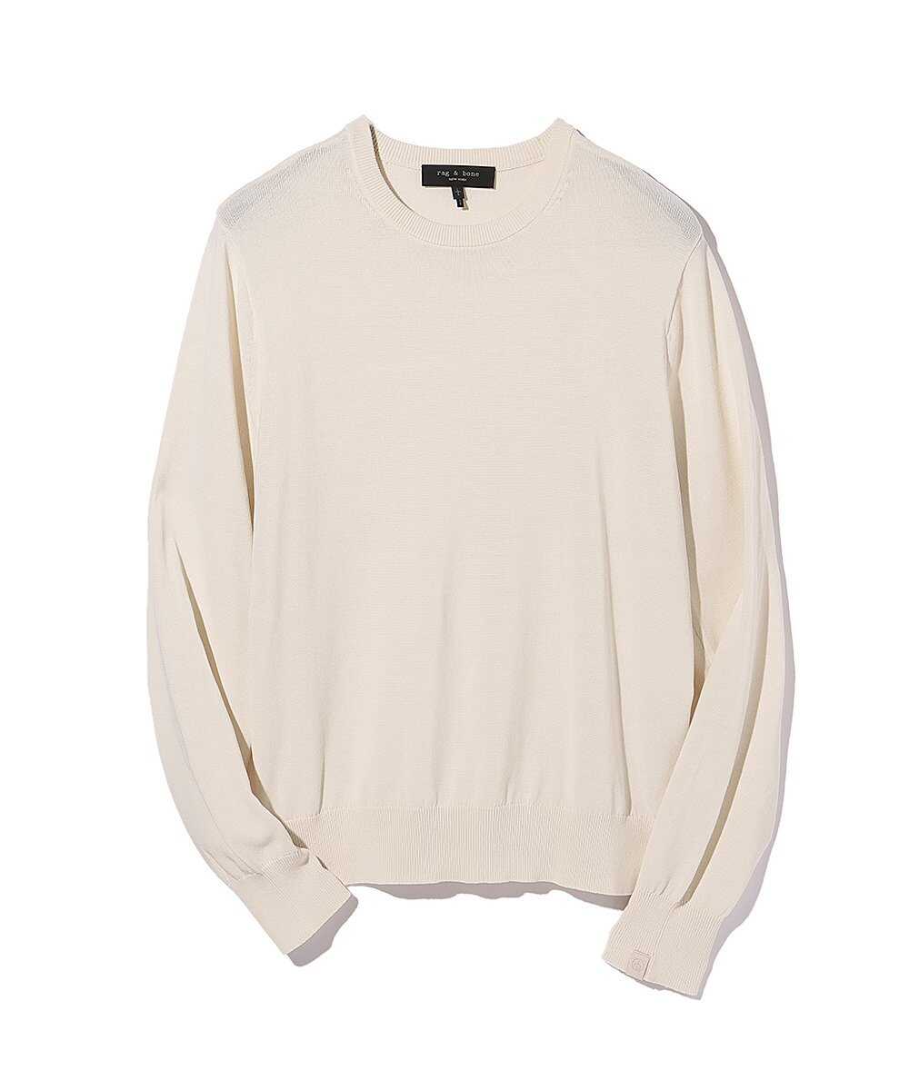 NOLAN CORDED/ノーラン コーデッド ロゴコットンクルーネックニット