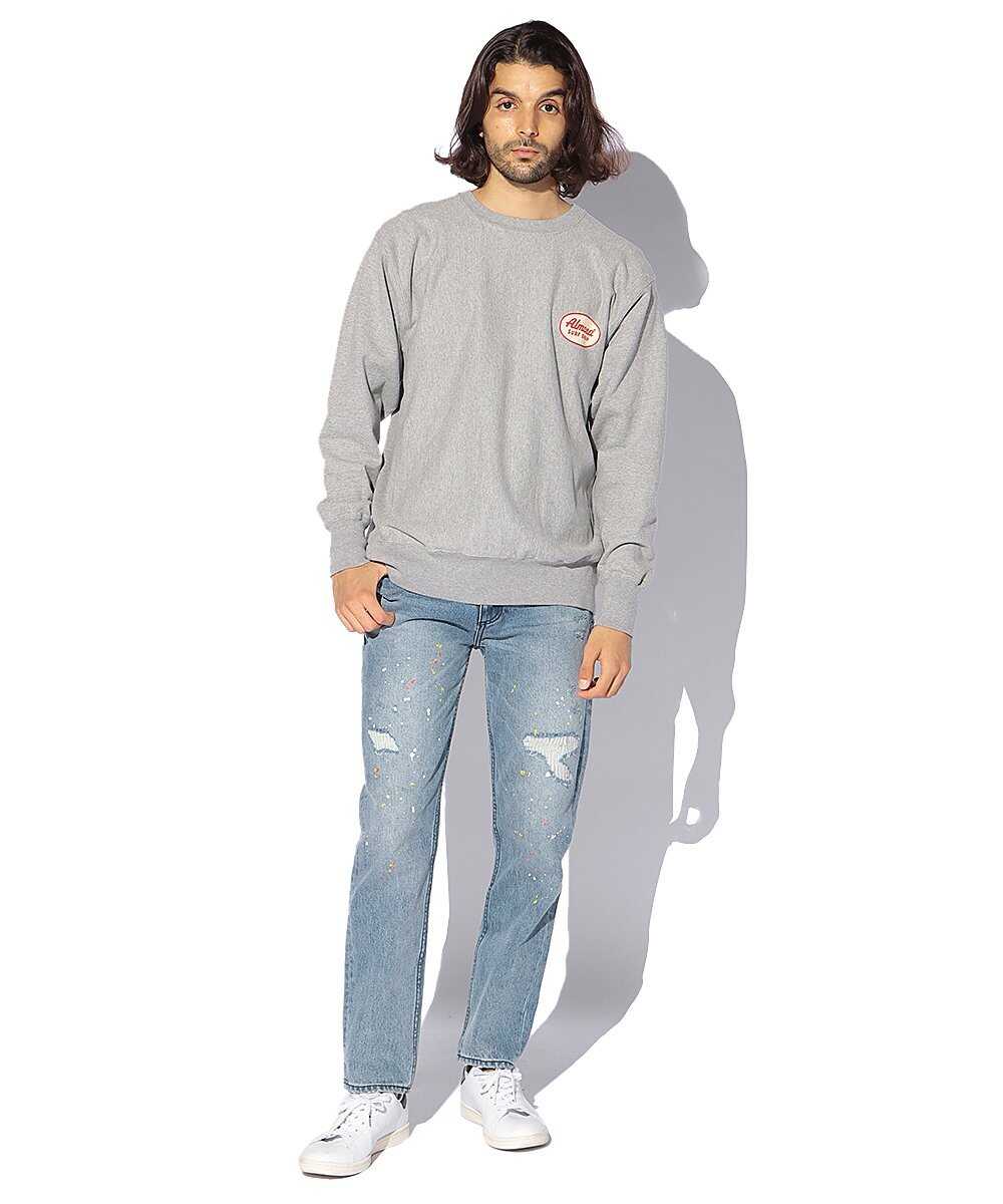 ロゴプリントクルースウェットシャツ