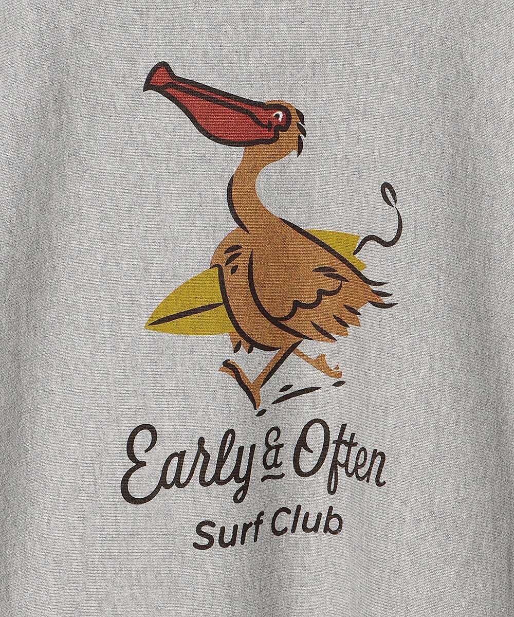 バックプリントロゴ刺繍クルースウェットシャツ